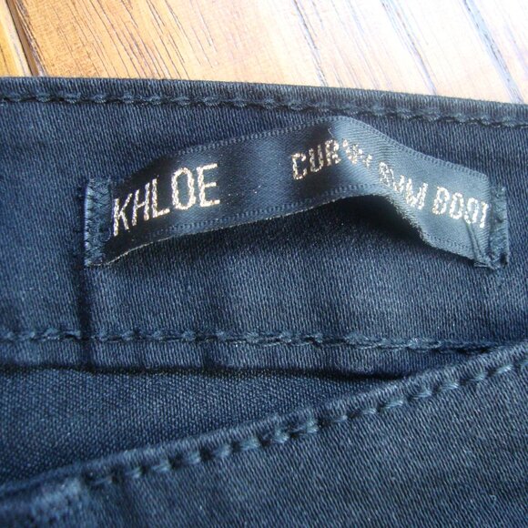 NWT KARDASHIAN Kollection Jeans Khloe Curvy Slim Bootcut Black size 8 - Picture 6 of 11